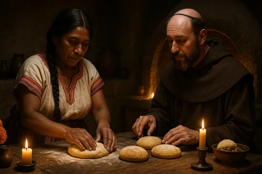 pan-de-muerto-epoca-colonial-1024x683 Pan de Muerto: Historia y Variedades en el Día de Muertos