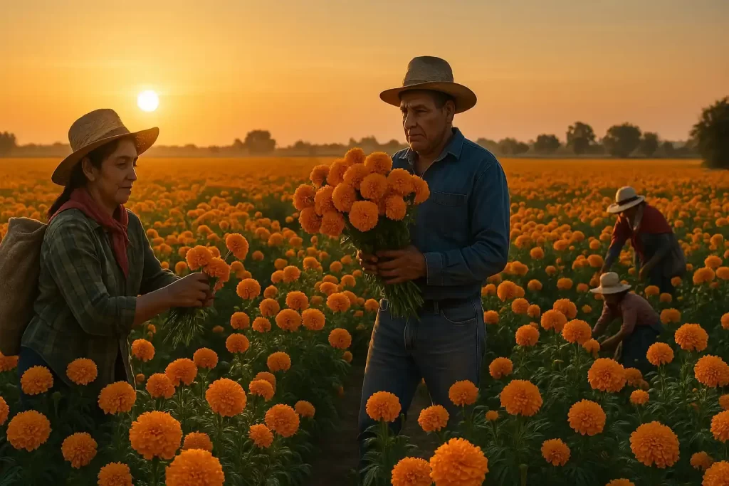 produccion-del-cempasuchil-1024x683 Cempasúchil: La Flor del Día de Muertos