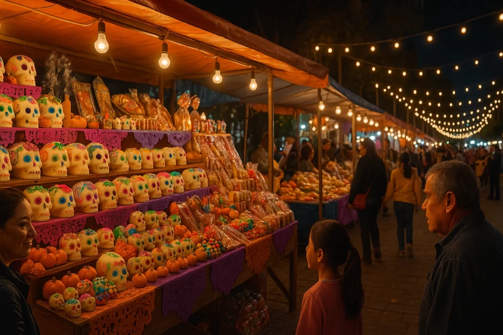Calaveritas-de-azucar-mercado-1024x683 Calaveritas de Azúcar: Dulce Tradición del Día de Muertos